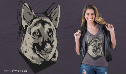 German Shepherd Pet T Shirt Design German Shepherd Pet T-Shirt Design