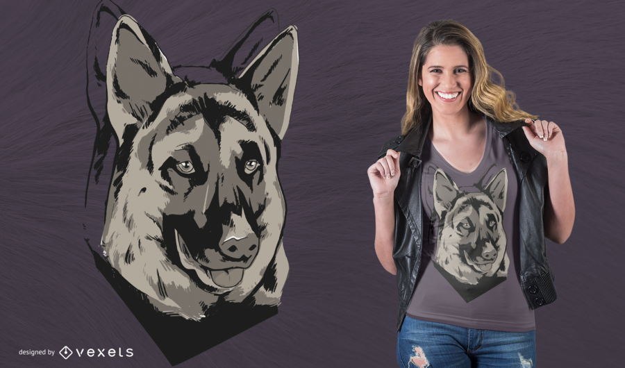 Pastor alemão Pet T-Shirt Design Pastor alemão Pet T-Shirt Design