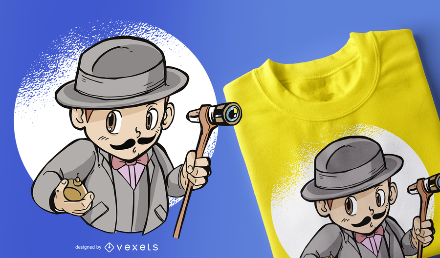Poirot Kid Detective T-Shirt Design Poirot Kid Detective T-Shirt Design