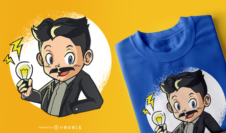 Tesla Kid camiseta de diseño Tesla Kid camiseta de diseño