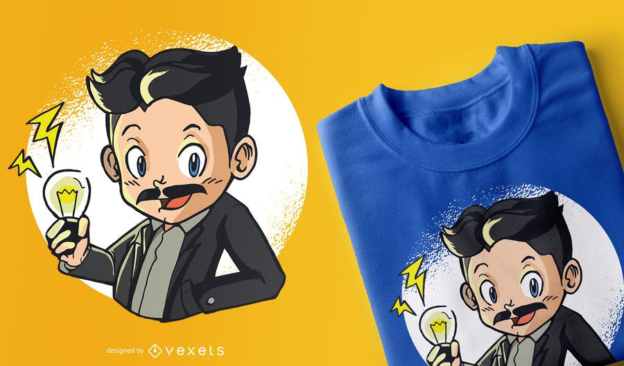 Projeto do t-shirt do miúdo de Tesla Projeto do t-shirt do miúdo de Tesla