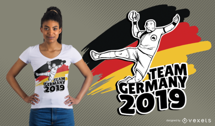 Design alemão de camiseta de handebol