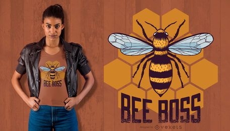 Diseño de camiseta Bee Boss