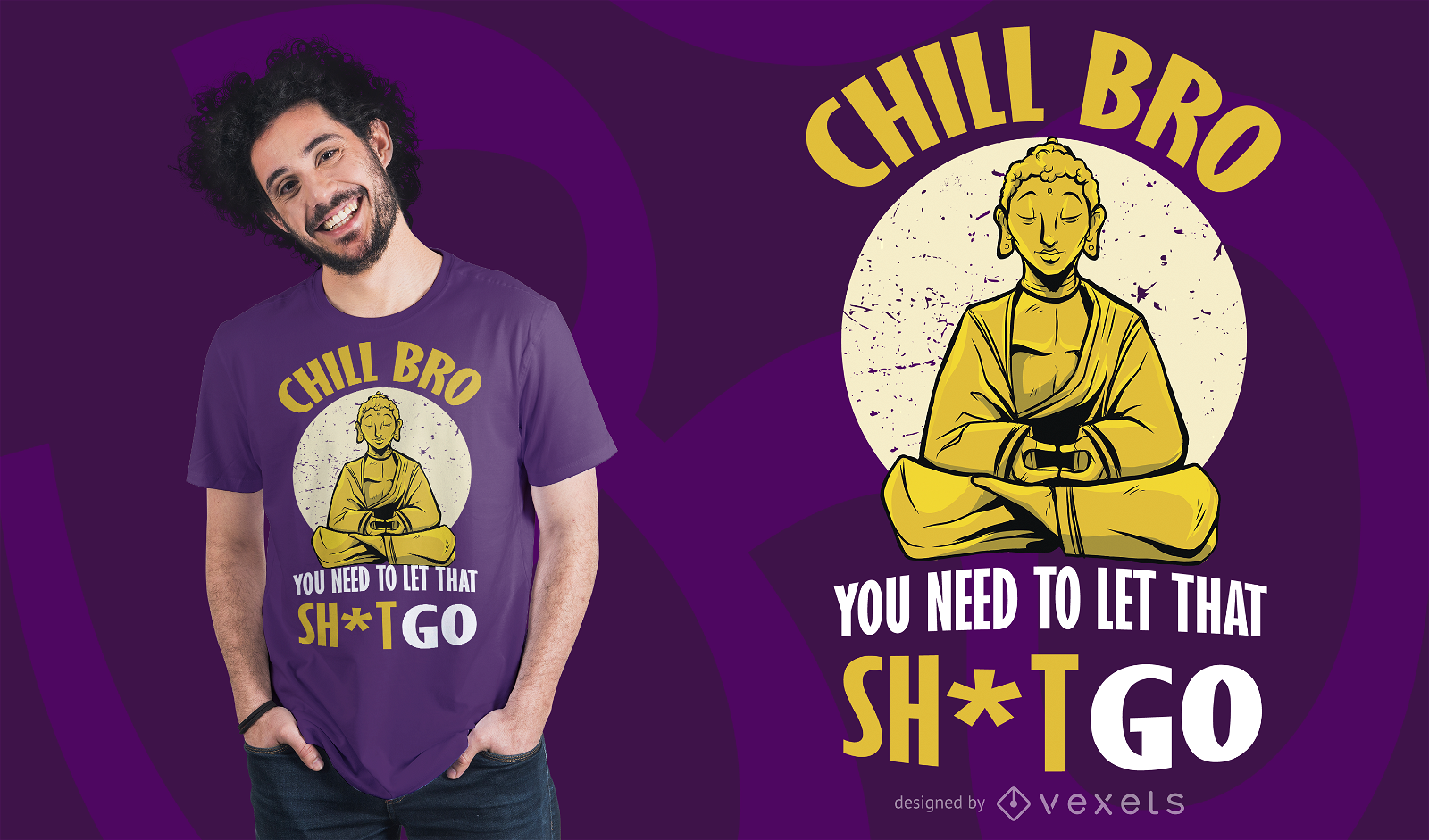 Diseño de camiseta Chill Buddha