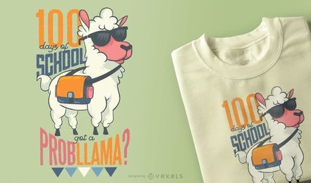 School Llama T-Shirt Design