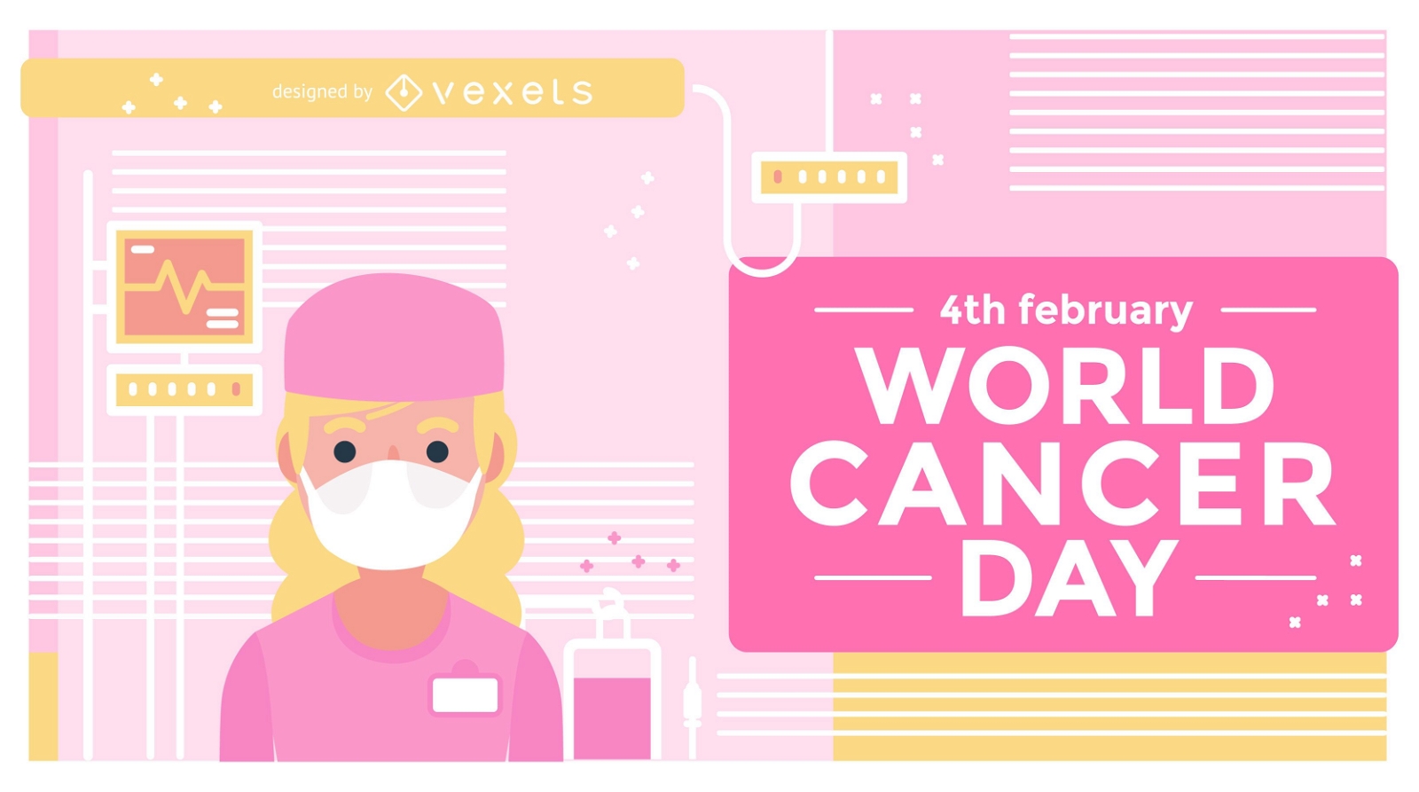 Diseño de ilustración del día mundial contra el cáncer