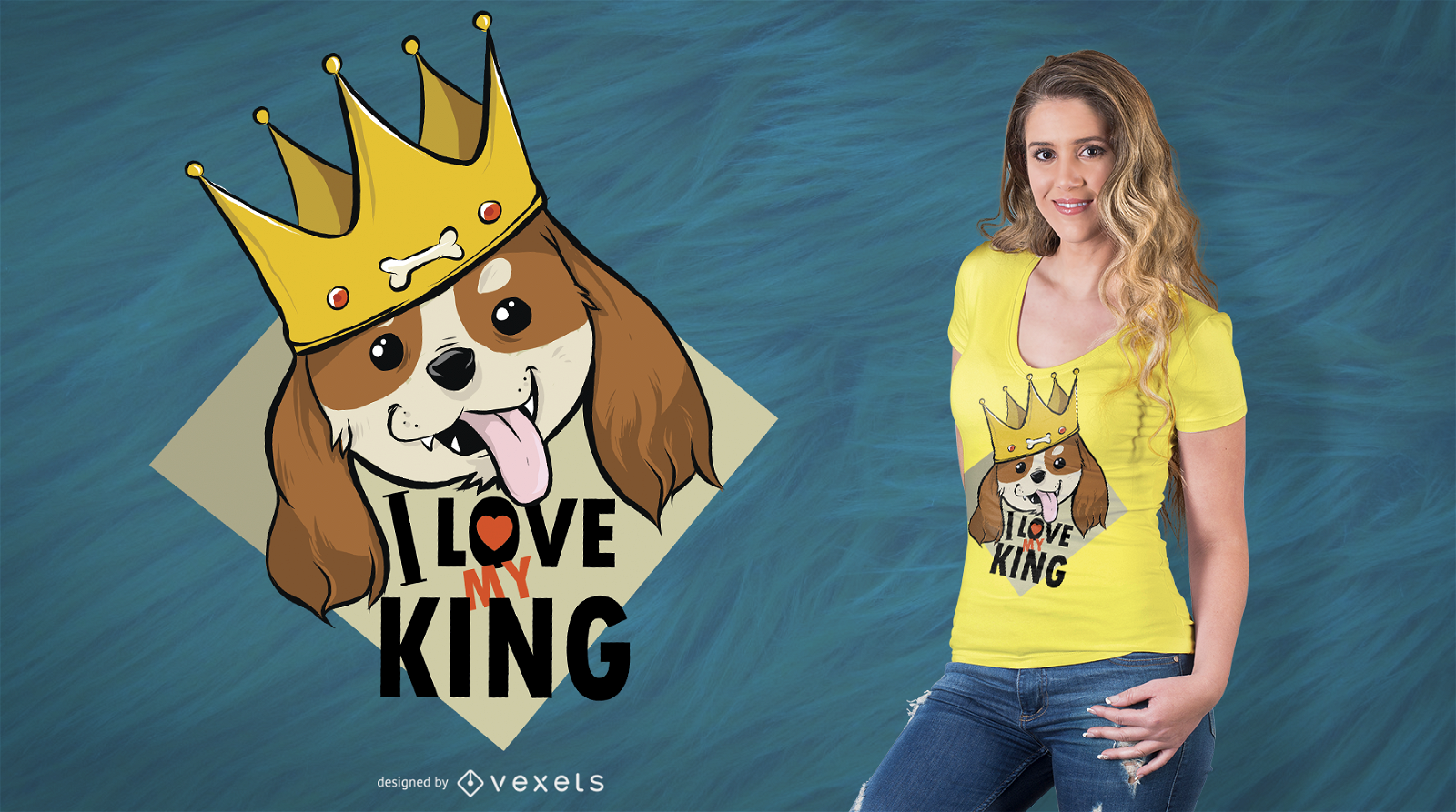 Design de t-shirt King Dog