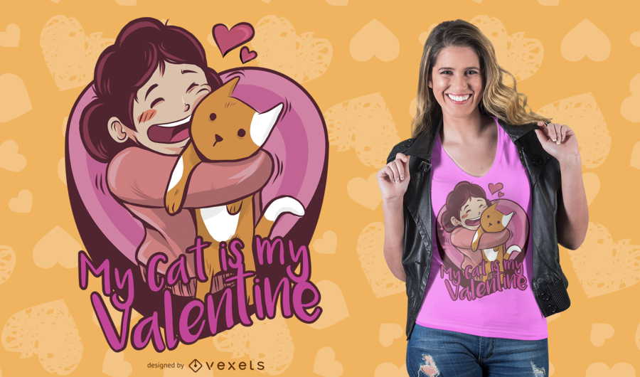 Diseño de camiseta de amor de gato Diseño de camiseta de amor de gato