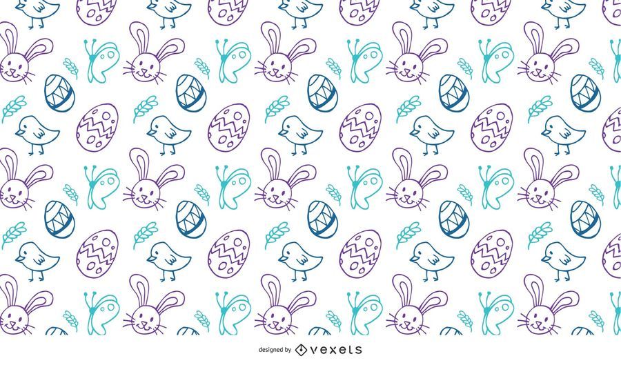 Easter Doodles Pattern Easter Doodles Pattern
