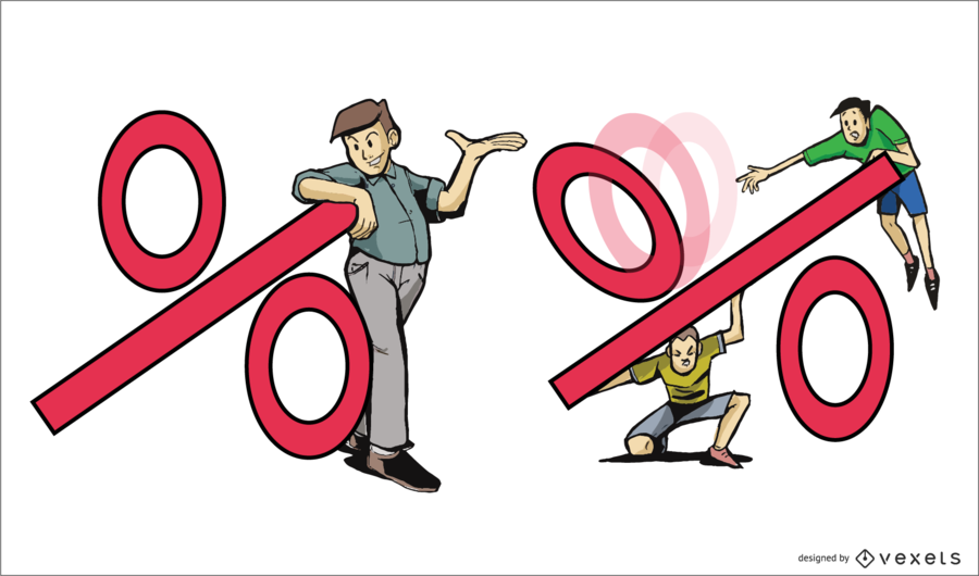 Ilustração porcentagem Ilustração porcentagem