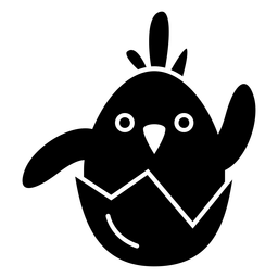 Icono de Pascua para incubar pollito Diseño PNG