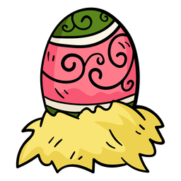 Bunte Ostereiillustration PNG-Design
