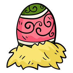 Colorful easter egg illusration PNG Design Transparent PNG
