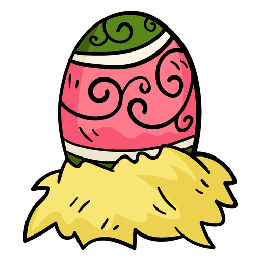 Colorful easter egg illusration PNG Design