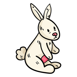Ilustración de dibujos animados de conejito de pascua Diseño PNG