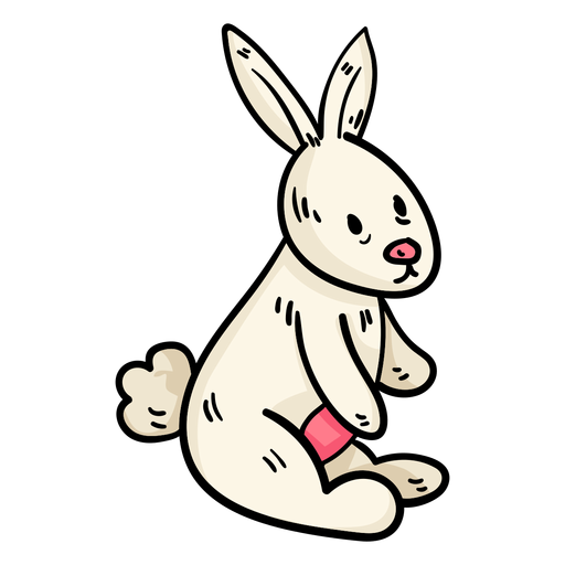 Easter bunny cartoon illustration PNG Design