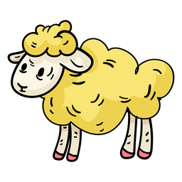 Ilustración de dibujos animados de ovejas de pascua Diseño PNG
