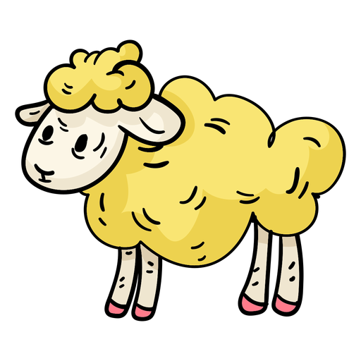 Easter sheep cartoon illustration