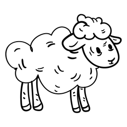 Handgezeichnete Osternschafillustration PNG-Design