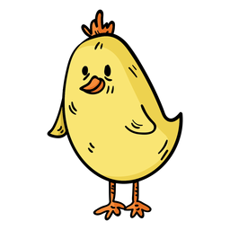 Ilustración de pascua de pollito amarillo Diseño PNG