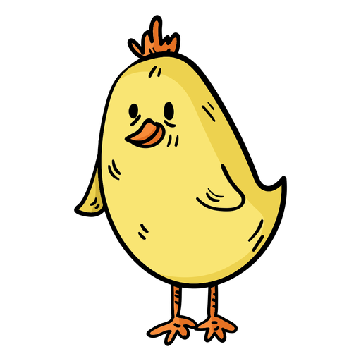 Yellow chick easter illustration PNG Design