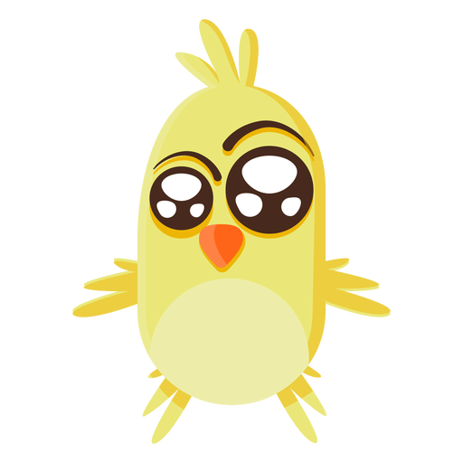 Yellow chick cartoon illustration PNG Design