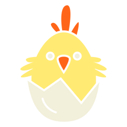 Yellow chick hatching easter illustration PNG Design