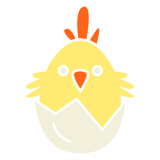 Yellow chick hatching easter illustration