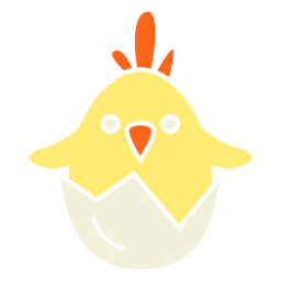 Pollito amarillo eclosionando vector de pascua Diseño PNG