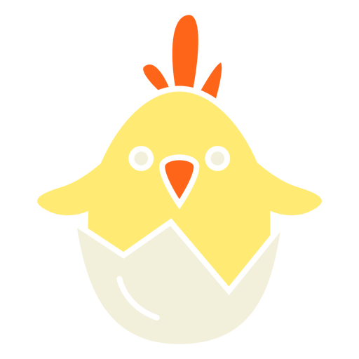 Yellow chick hatching easter vector