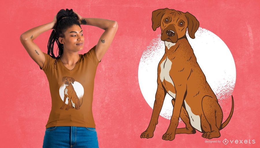 Rhodesian Ridgeback T-shirt Design Rhodesian Ridgeback T-shirt Design