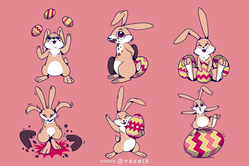 Easter Bunny Illustration Set Easter Bunny Illustration Set