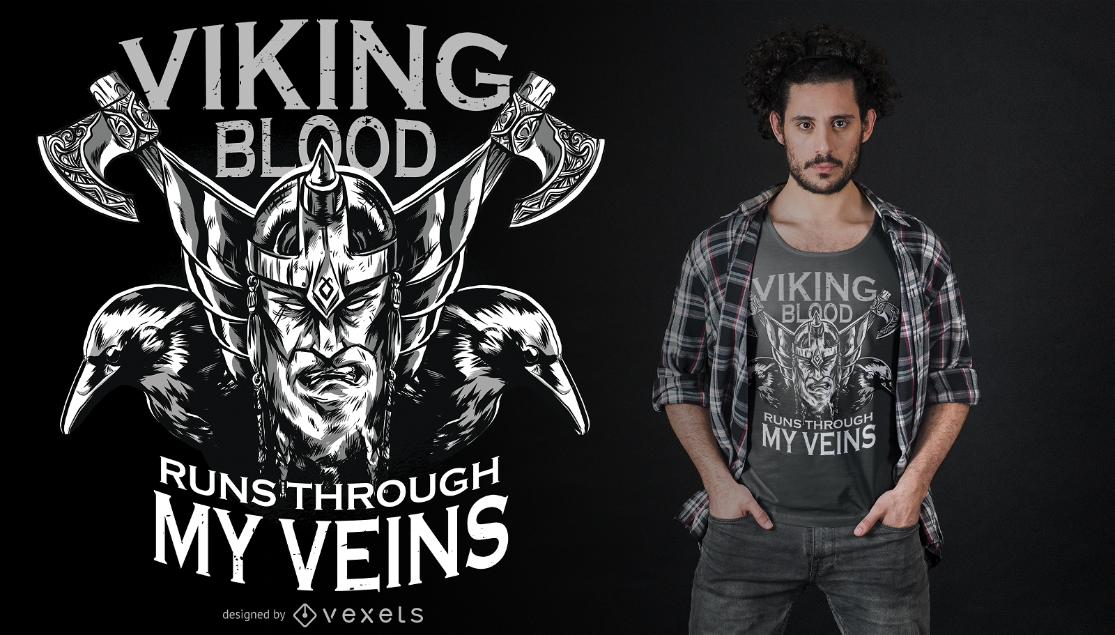 Dise?o de camiseta Viking Blood