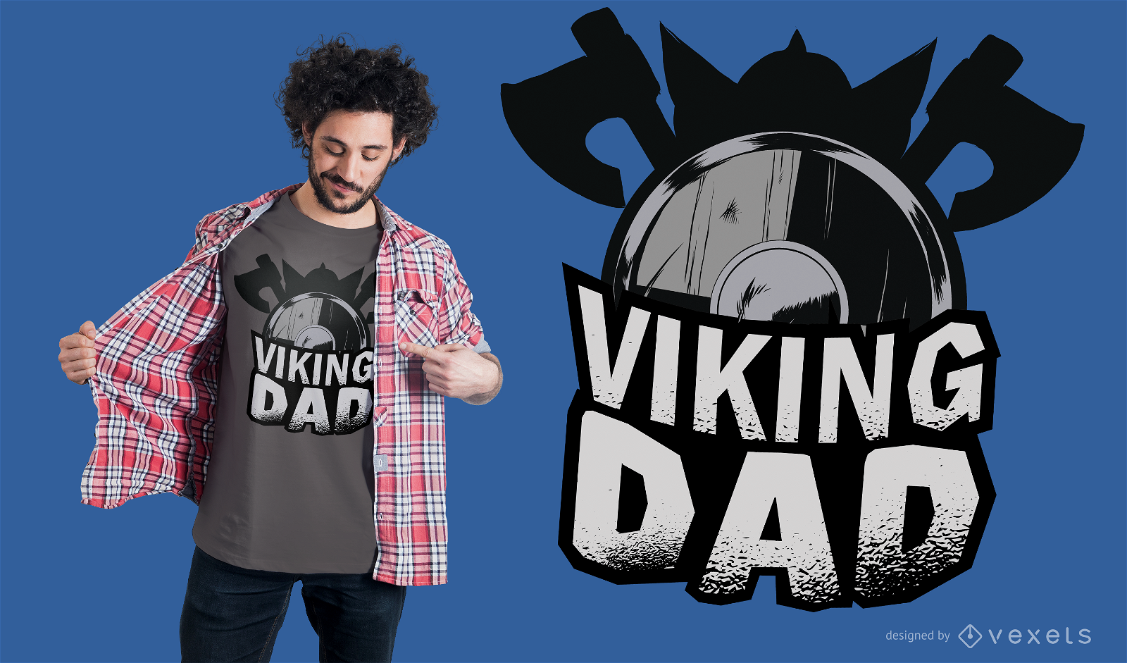 Design de t-shirt do pai Viking