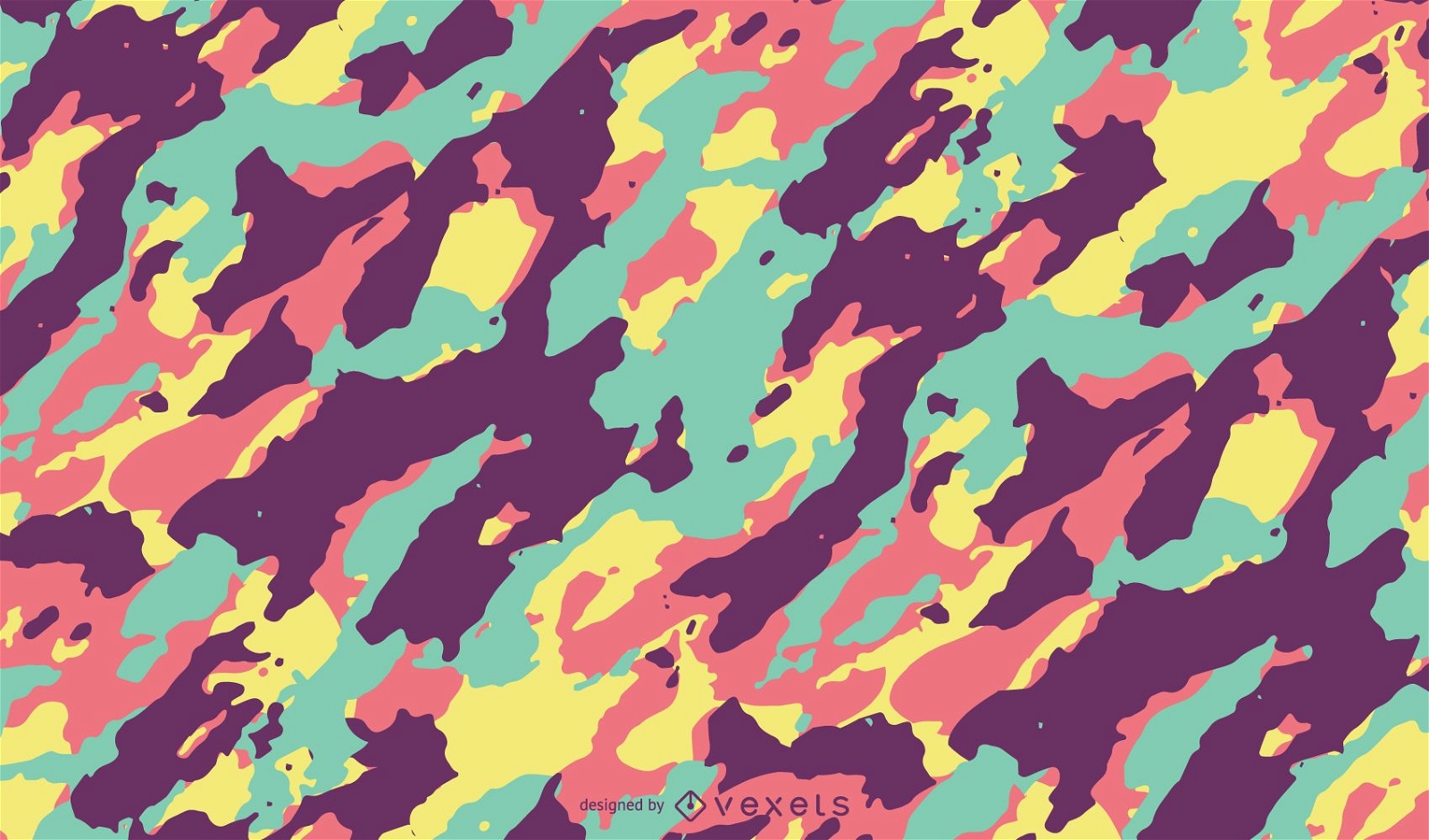 Design de padrão de camuflagem pastel