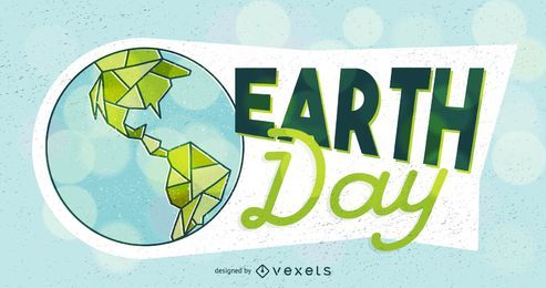 Earth Day polygonal Illustration Design