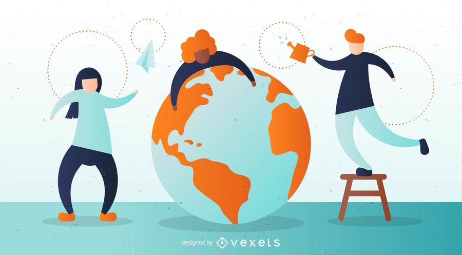 Erde-Illustrationsdesign Erde-Illustrationsdesign
