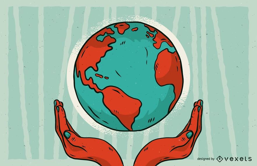 Salvar a ilustração da terra Salvar a ilustração da terra