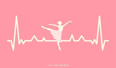 Ballerina Heartbeat Design Ballerina Heartbeat Design
