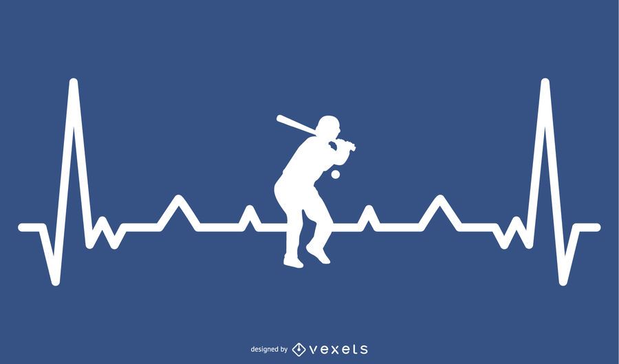 Baseball Hearbeat Design Baseball Hearbeat Design