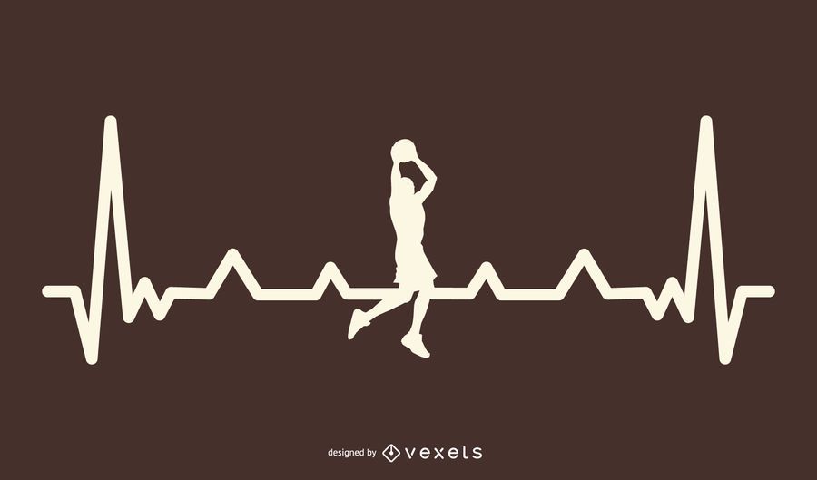 Basketball Heartbeat Design Basketball Heartbeat Design