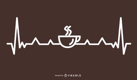 Download Coffee Heartbeat Line Design Vector Download