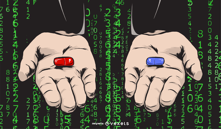 Pills Choice Movie Illustration Pills Choice Movie Illustration
