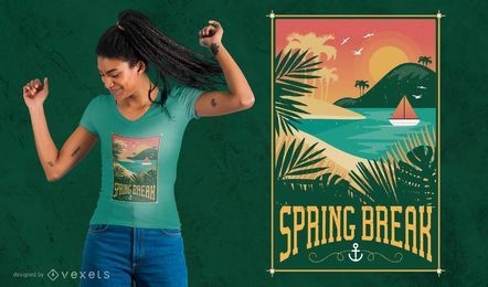 Vintage Spring Break T-Shirt Design
