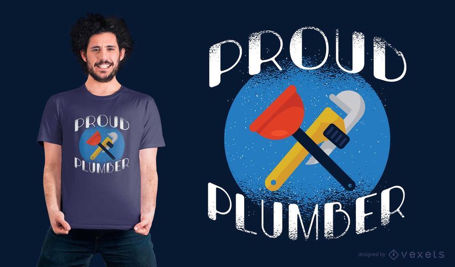 Proud Plumber T-Shirt Design Proud Plumber T-Shirt Design
