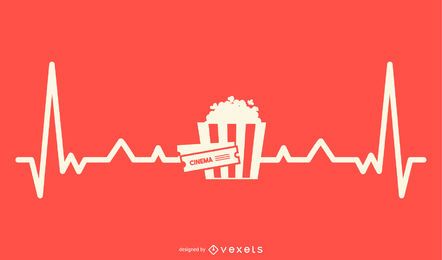 Movie with Heartbeat Line Design Movie with Heartbeat Line Design