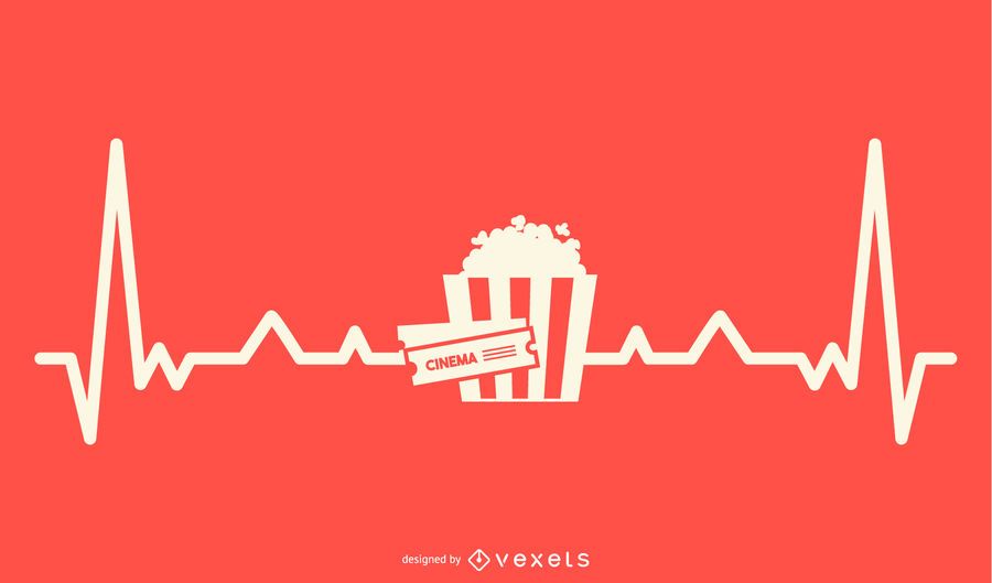 Movie with Heartbeat Line Design Movie with Heartbeat Line Design