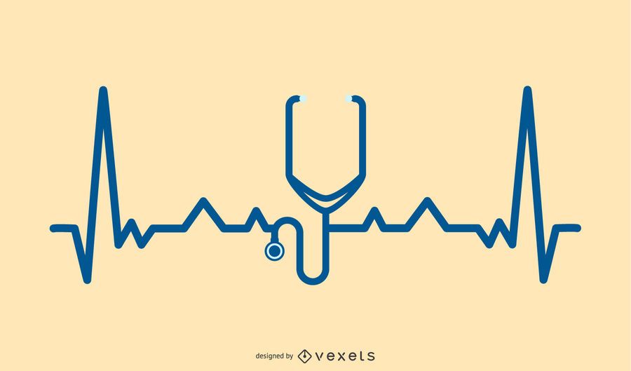 Stethoskop mit Heartbeat Line Design Stethoskop mit Heartbeat Line Design