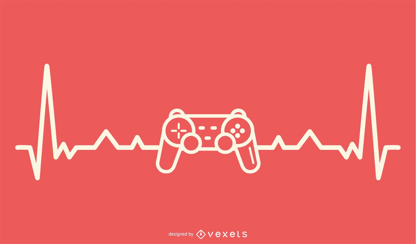 Video Gaming with Heartbeat Line design