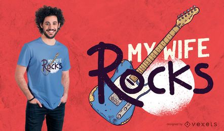 Minha esposa balança o projeto do t-shirt Minha esposa balança o projeto do t-shirt